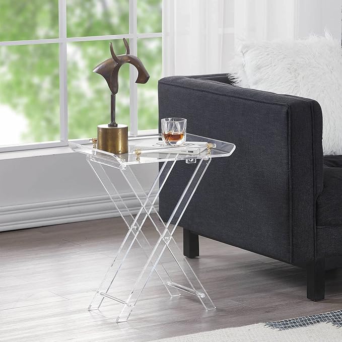LIKENOW Furniture Acrylic Folding Tray Tables - Image 2