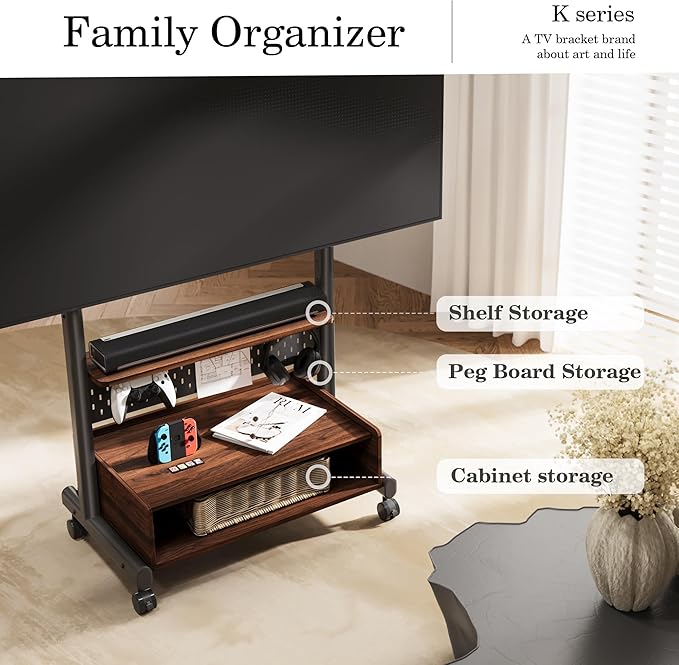 FITUEYES Rolling TV Floor Stand - Image 2