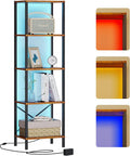 5-Tier Bookshelf, Tall Narrow Bookcase by JARHETUN