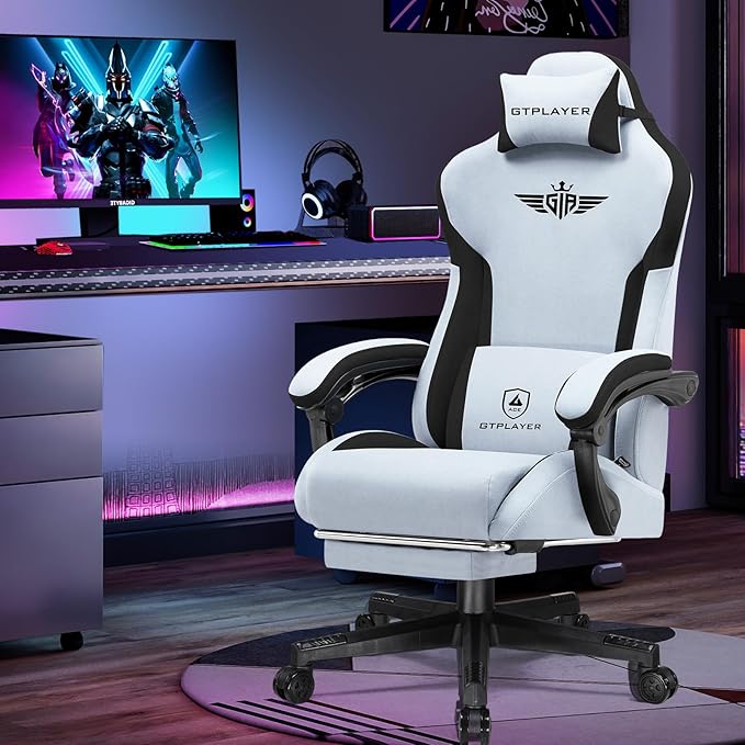 GTPLAYER Gaming Chair with Footrest, Big and Tall Game Chair High Back Computer - Image 9