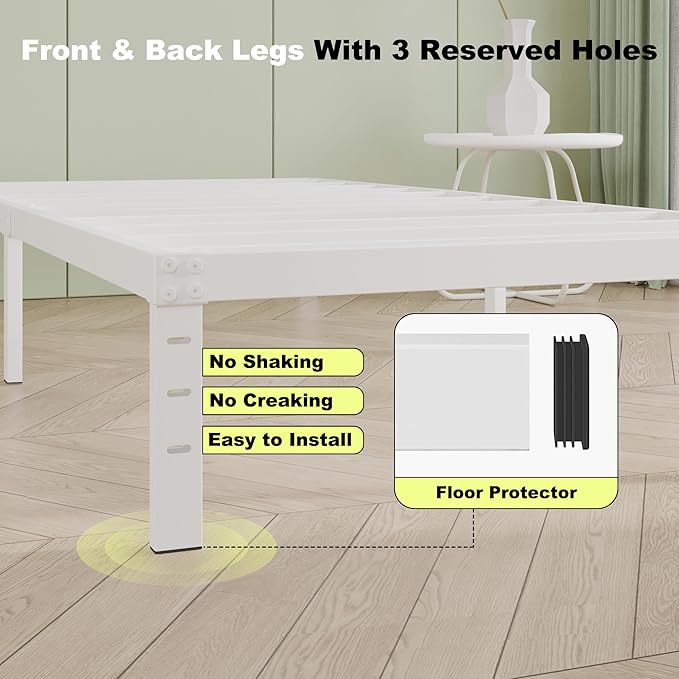 12 Inch Twin XL Bed Frames, Heavy Duty Metal Bed Frame Twin XL, No Box Spring - Image 4