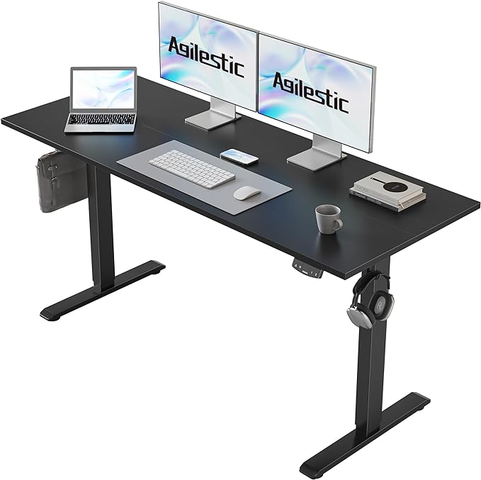 Agilestic Electric Standing Desk, 55 x 24 Inches Height Adjustable Desk by Agilestic