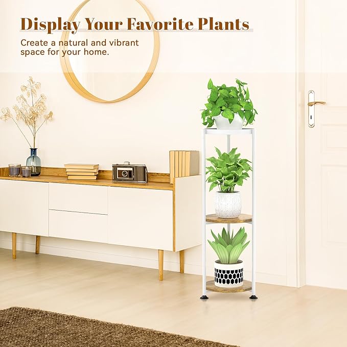 KMOTASUO 3 Tier White Plant Stand Indoor - Image 6