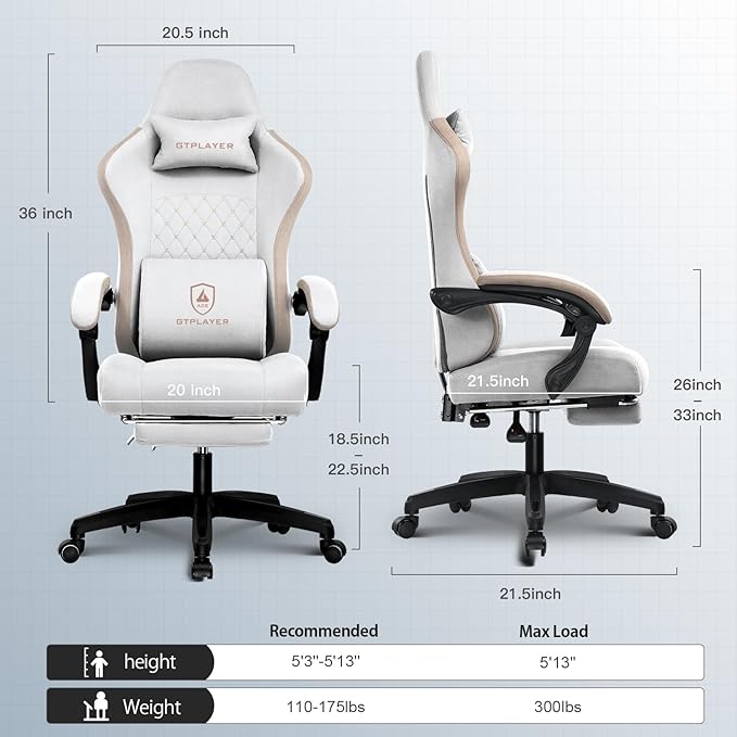 GTPLAYER Gaming Chair, Computer Office Chair - Image 2
