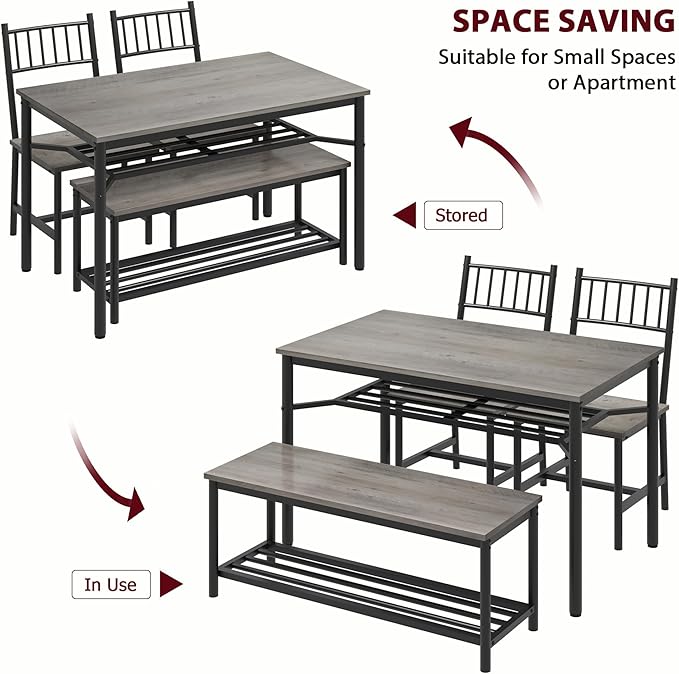 Dining Table Set for 4, Kitchen Table for 4 - Image 7
