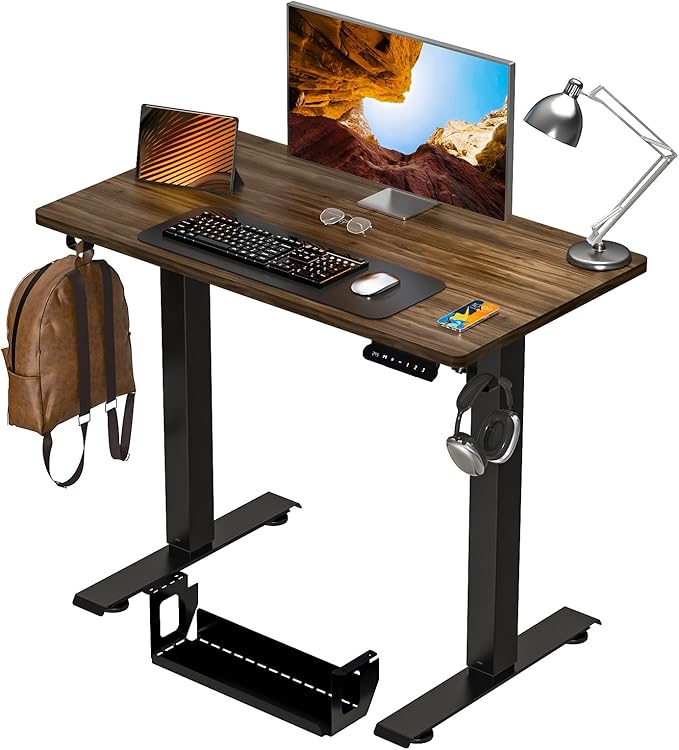 Kingant Standing Desk Height Adjustable Small Electric Stand Up Desks by KINGANT