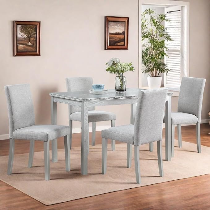 Dining Table Set for 4, 5-Piece Dining Room Table Set - Image 6
