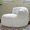 N&V Large Crescent Bean Bag Chair, Adult Size Bean Bag Sack, Foam Filling by NV