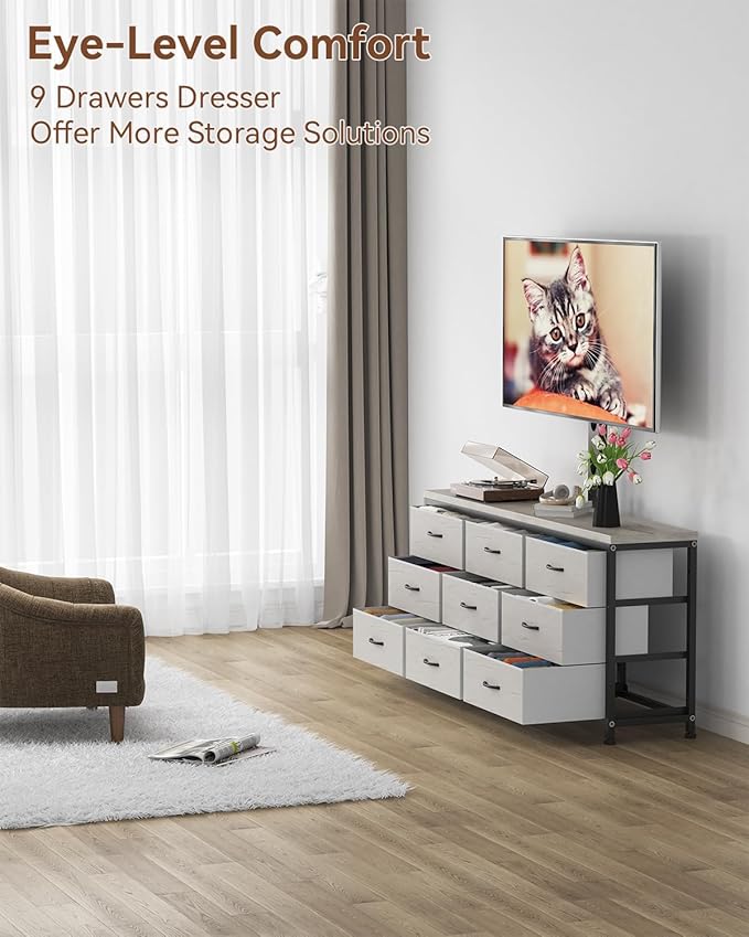 TV Stand with Mount for 32/55/65/75/85 inch TVs, Entertainment Center with 9 - Image 5