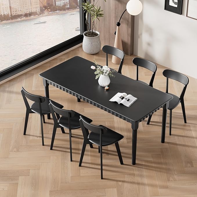 70.8 Inch Solid Wood Dining Table - Image 2