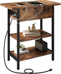 LIDYUK End Table with Charging Station, Flip Top Side Table with USB Ports and by LIDYUK