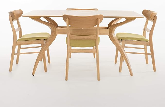 Christopher Knight Home Idalia Curved Leg Rectangular Dining Set, 5-Pcs Set by ChristopherKnightHome