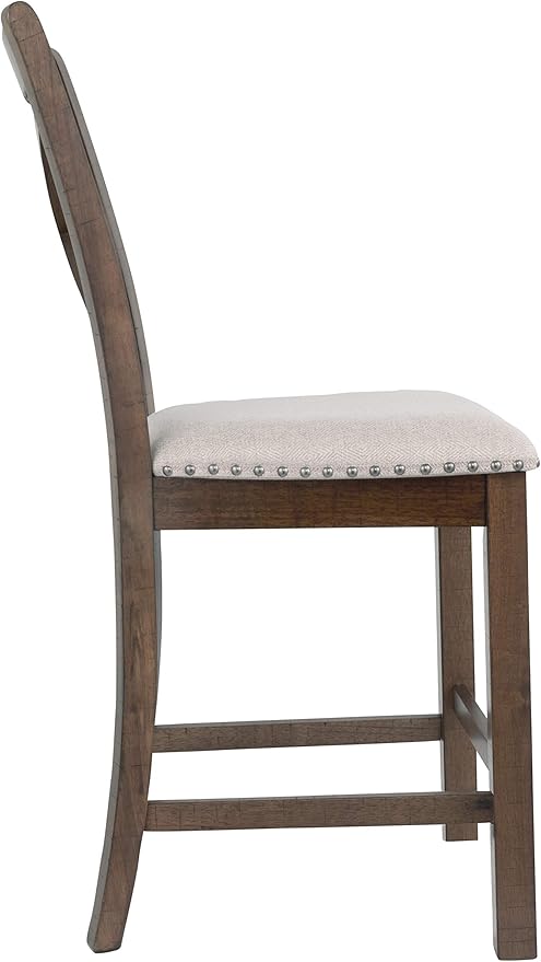Signature Design by Ashley Moriville Rustic Farmhouse 24.5" Upholstered Barstool - Image 10
