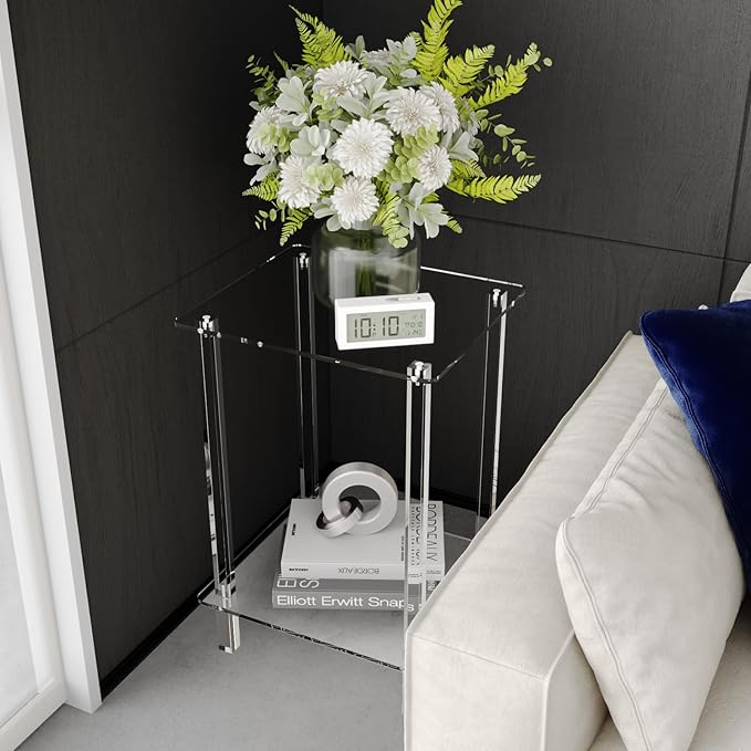 Eglaf Acrylic Small Side Table - Image 7