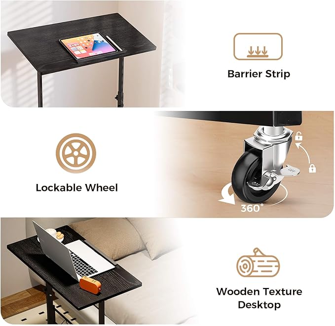 COMHOMA Small Standing Desk Adjustable Height & Tiltable Tabletop, Mobile Stand - Image 7