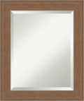 Amanti Art Brown Wall Mirror 25x21 Alta Medium Brown Rectangle Bathroom Mirror by AmantiArt