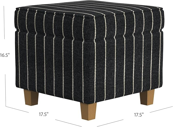 HomePop Home Decor |K7342-F2372 | Classic Square Storage Ottoman - Image 3