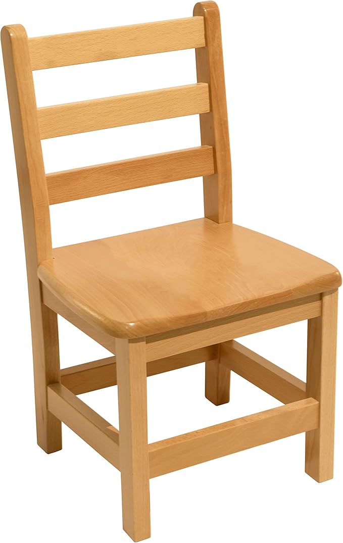 Kids Wooden Chair Set, Fully Assembled Youth Ladderback Wood Chairs - Image 6