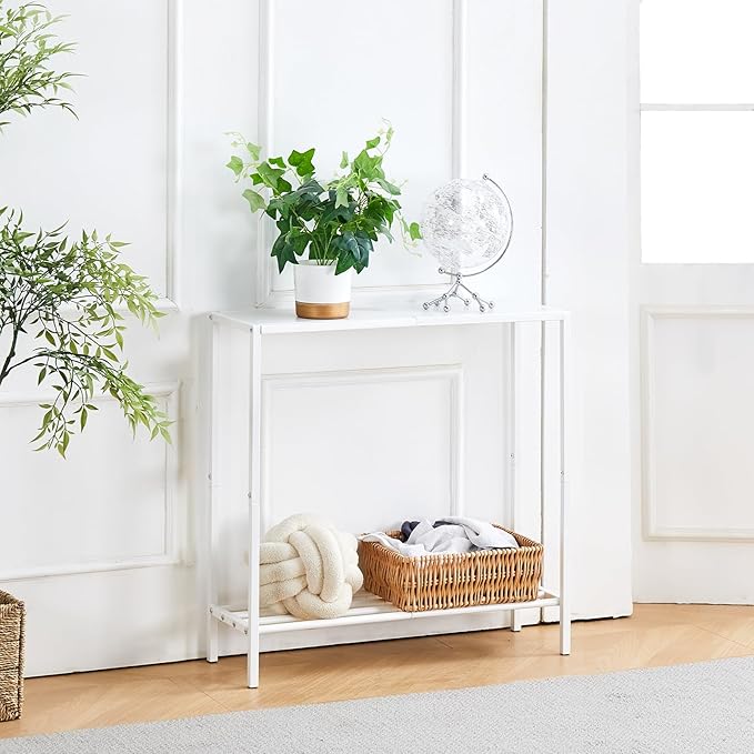 Wimarsbon 29.5" Sofa Tables, Narrow Console Table, 2 Tier Thin Sofa Table - Image 2