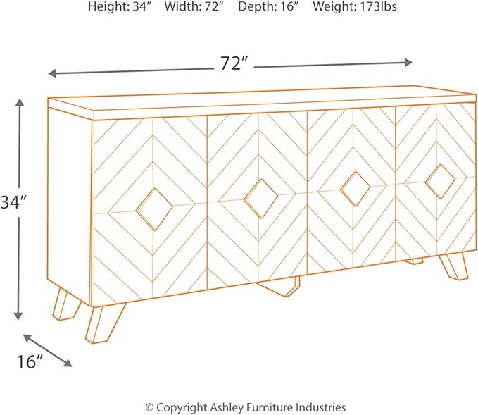 Signature Design by Ashley Robin Ridge Modern Wood Accent Cabinet or TV Stand - Image 3