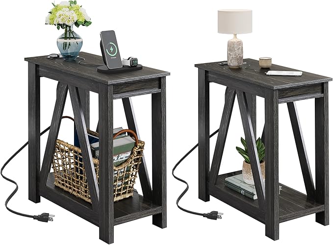 WLIVE End Tables Living Room Set of 2 by WLIVE