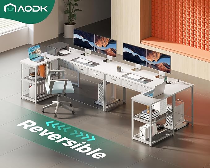 AODK 53 Inch L Shaped Computer Desk - Image 5