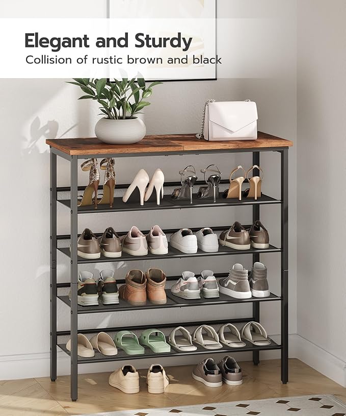 HOOBRO Shoe Rack for Entryway, 5-Tier Shoe Organizer - Image 9