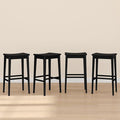 Plank+Beam Smythe Bar Stool, Sturdy Wood Modern Kitchen Bar Height Stool by PlankBeam