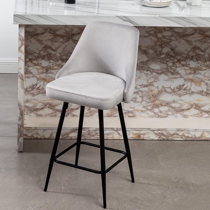 BTEXPERT® Set of 2, Premium upholstered Dining 25" High Counter Back Stool Bar - Image 8
