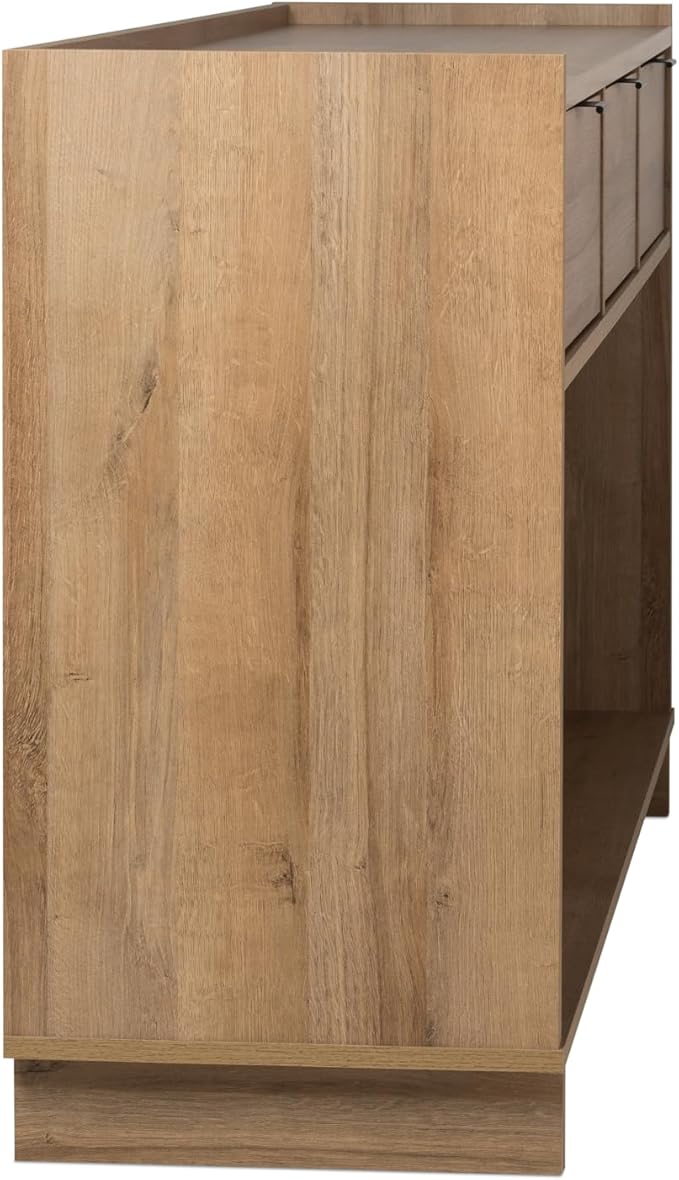 Prepac Natural Oak Simply Modern Entryway Table, Narrow Console Table - Image 14