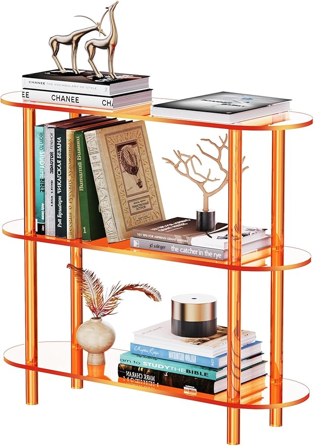 Clear Bookshelf, Acrylic Bookcase by AcrylicFurnitureHomeDecor