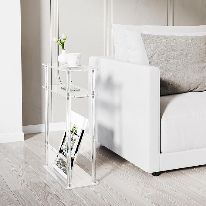 HMYHUM Acrylic Narrow End Table - Image 2