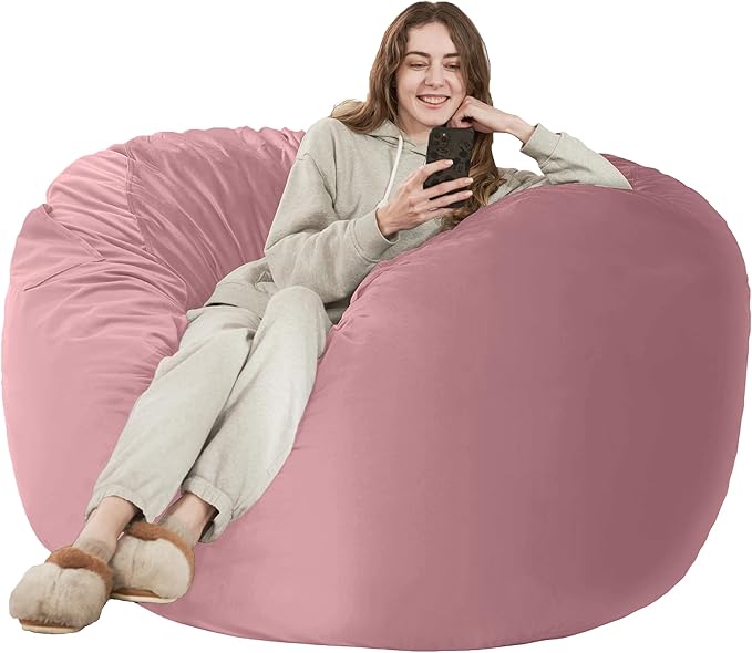 HABUTWAY Bean Bag Chair: Giant 5' Memory Foam Furniture Bean Bag Chairs by HABUTWAYMakeYourLifeComfortable