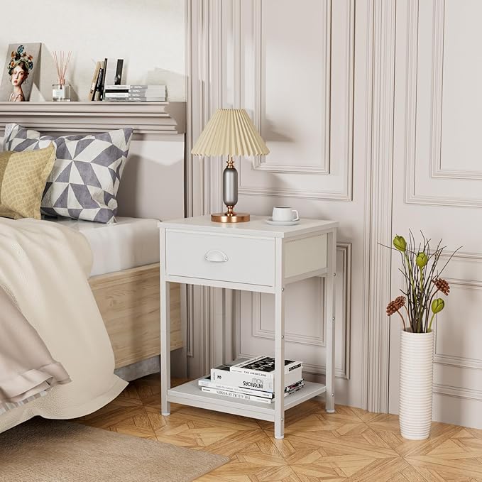 Furologee White Nightstand - Image 2