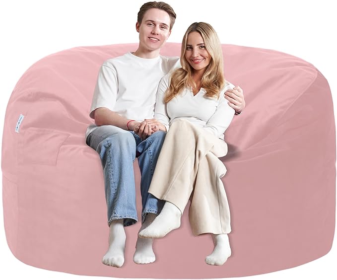 5FT Bean Bag Chair with Ultra Soft Velvet Cover Bean Bag Sofa with Memory Foam by Unknown