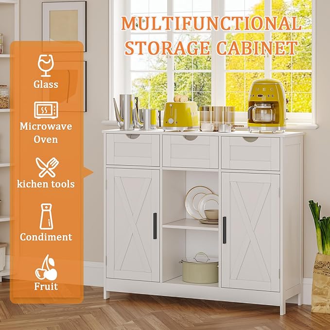 Storage Cabinet, Coffee Bar Cabinet - Image 3