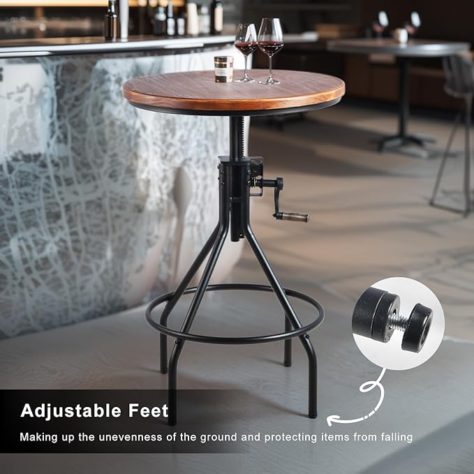 Diwhy Industrial Design Bar Table Height Adjustable - Image 4