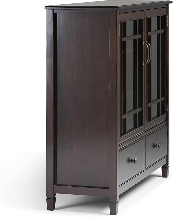 SIMPLIHOME Connaught SOLID WOOD 46 Inch Wide Traditional Tall Storage Cabinet - Image 11