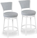 Bar Stools, Counter Height Barstools Set of 2, Modern Upholstered Counter Stools by FLYZC