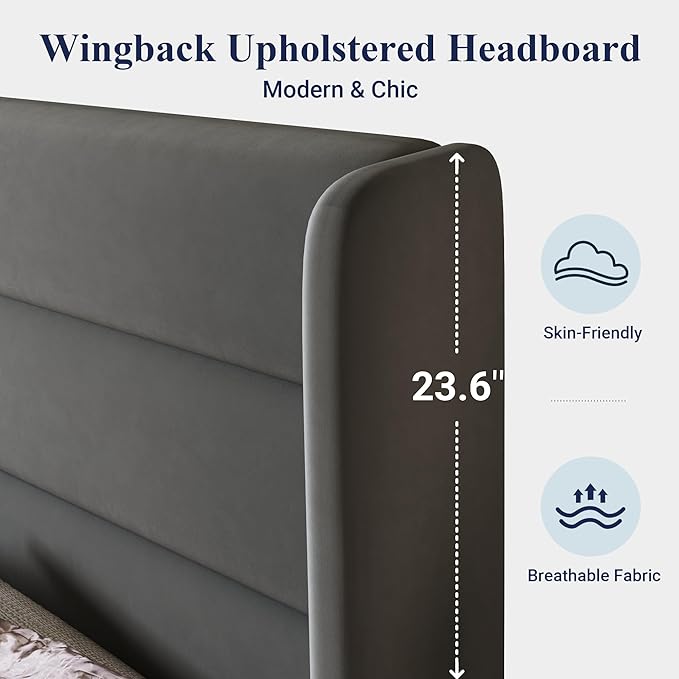 Allewie Full Size Platform Bed Frame - Image 4