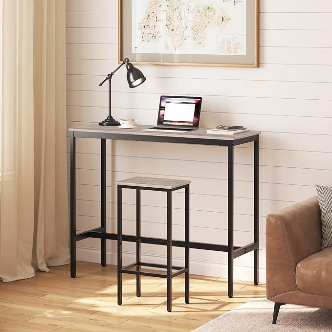 Set of 2 Bar Stools, 29.5" Tall Counter Bar Stools, Kitchen Breakfast Bar Chairs - Image 2