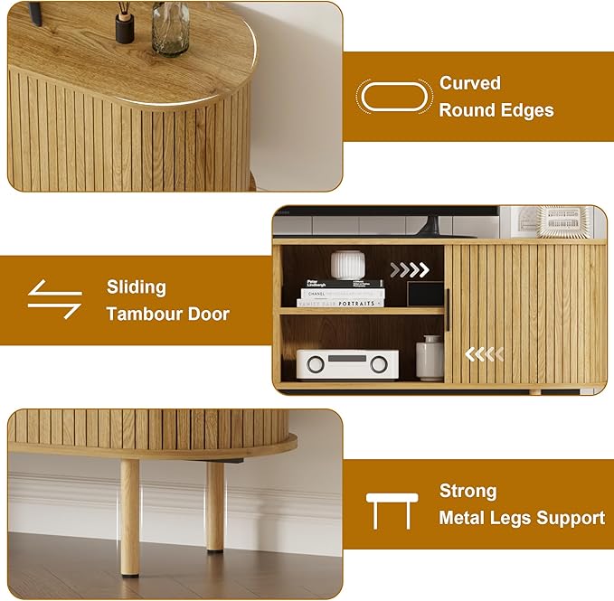 70.1" TV Stand, Modern TV Console Table - Image 4