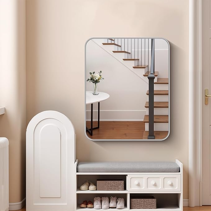FORBATH 30x36 Inch Silver Bathroom Mirror - Image 2