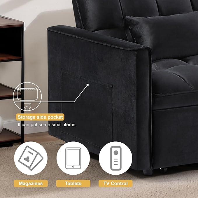 3 in1 Sofa Bed, Pull-Out Sleeper Sofa Bed - Image 3
