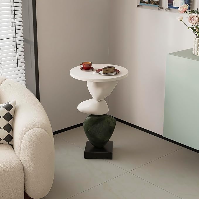 Luxury Coffee Table, Marble Style Side Table - Image 2