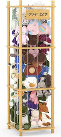 Bamboo Stuffed Animal Storage Zoo, Large Capacity Plush Toy Cage, Wood Stuffed by BAMBITION