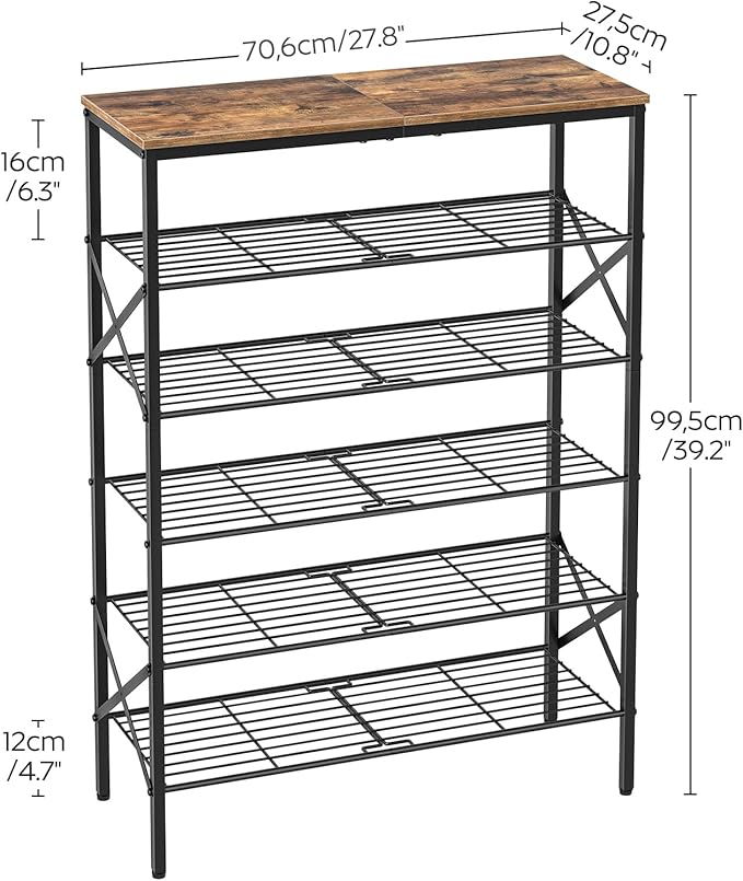 6-Tier Shoe Rack, Shoe Storage Organizer - Image 3