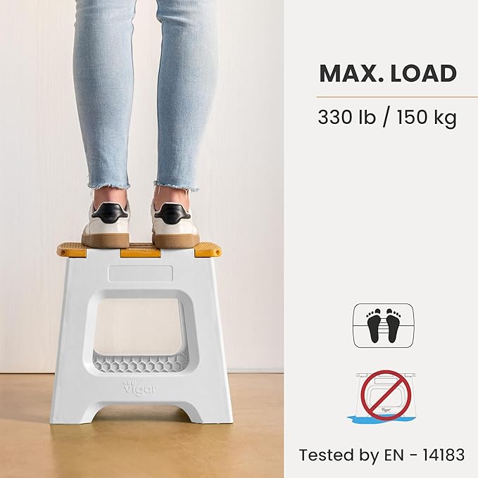 Vigar Compact Step Stool Foldable, 12-1/2-inch Step Stools - Image 5