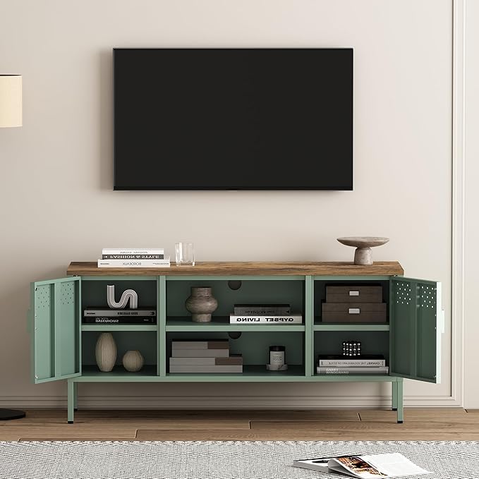 Manhattan Comfort Landen 47" Modern Metal TV Stand - Image 6