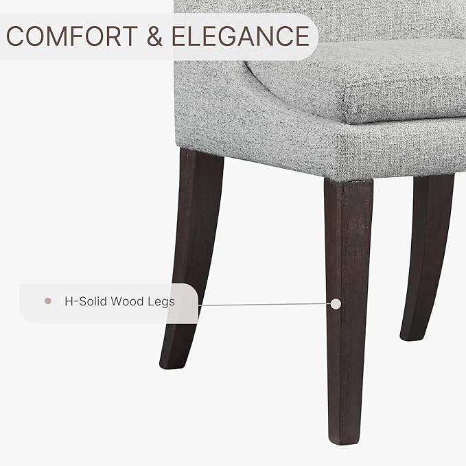 Upholstered Dining Chairs Modern Sidechair Performance Fabric High Back - Image 5